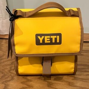YETI Alipne Yellow Daytrip Day Trip Lunch Bag with Brown Accents